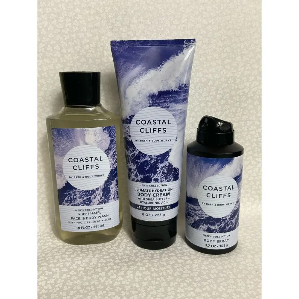 Bath and Body Works Men’s COASTAL CLIFF 3 Piece Set